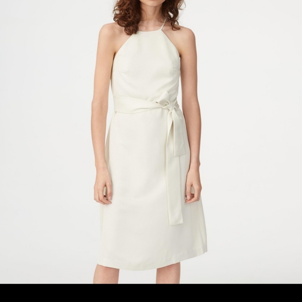 Club Monaco Dress Scharpettah Mint Green Cocktail Halter Midi Size 2